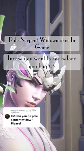 Replying to @Benny.. (っ ̯- )˚˚˚ᙆᙆᙆ Pale Serpent Widowmaker First Person POV 💖 #overwatch #overwatch2 #overwatchcompetetitive #overwatchtiktok #widowmaker #widowmakeroverwatch #mercy #mercymain #mercyow2 #girlgamer #support