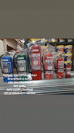 For Firesafety Available @ Cane industrial Fire extinguisher & Refill available for All models DM or Viber for the Best Price-09171921382 or Tel# 0288194822 ABC Dry Chemical 3lbs 5lbs 10lbs 20lbs 50lbs HFC 236FA 10lbs 20lbs 50lbs AFFF FOAM Chemical 10lbs 20lbs 50lbs | Cris Salurio