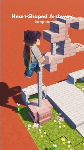 Heart-Shaped Archway | Minecraft Mini Tutorial | #minecraftbuilding #minecrafttutorial #minecraft