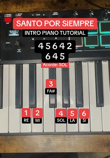 Santo Por Siempre - Tutorial de Piano Intro