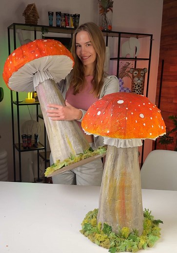 Giant Mushrooms DIY: Papier Mâché Tutorial