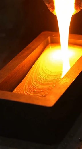 Molten Gold Pouring into Ingots | Precision Industrial Process