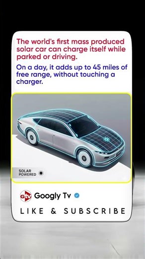 The world's first solar car #solarcar #cars #electricvehicle