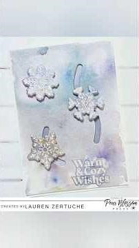 Falling Snow Card #pearblossompress