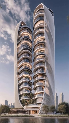 Mr. Plan | Facade • Plan • Interior Design on Instagram‎: "✨A sculptural high-rise where architecture flows like nature… 🌿This contemporary residential tower redefines modern living with organic curves, layered balconies, and seamless integration of greenery… 😍Designed to balance luxury, sustainability, and urban elegance, this facade transforms the skyline into a living sculpture… #architecture #modernarchitecture #architecturephotography #واجهة #مبنی"‎