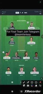 STA vs REN Dream11 Prediction || Big Bash League sta vs ren dream11 today