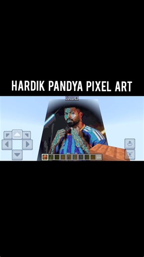 Hardik pandya pixel art in Minecraft #minecraft #ytshorts #trending #hardikpandya #pixelart