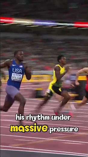 Rai Benjamin DOMINATES the 400m Hurdles! 🔥 #trackandfield #running #athletics #olympics #sports