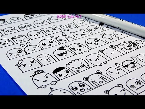 Doodle Art | Cute Faces Drawing | Expressions to Doodle