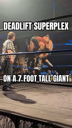 CRAZY APRON SUPERPLEX INTO THE RING! #wrestling