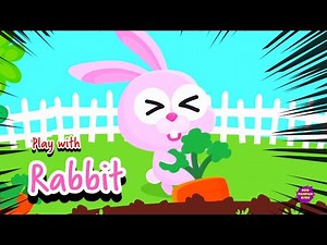 Candybots Play with Farm Animals: Learning About Rabbit | Boopanpankids