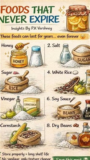 Know the foods that never expires?#Shorts#shortvideo #trending #viral #explorepage #explore #Short