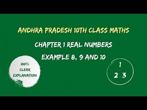 Chapter1-Real Numbers [ Example 8, 9 and 10 ] | 10th Class Mathematics
