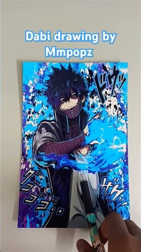 dabi drawing by Mmpopz #anime#drawing#my hero Academia #dabi#flame and ice#viral short