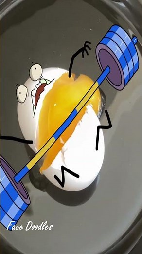 Face Doodles | sports egg 😂 #doodles #animation #shorts