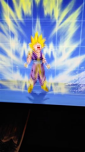 Teen Gohan ssj transform, this is Mugen, a free fighting Game engine, you can build #shorts