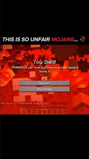 "This is SO Unfair Mojang 😭💀 Minecraft!" #minecraft