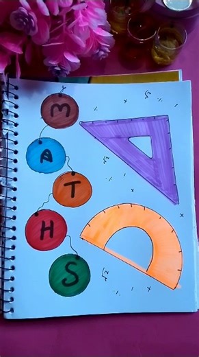 simple front page design ✨|maths#shorts#art#huriaaesthetic