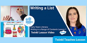 Early Years (Ages 3-5) Literacy: Writing a List Video Lesson