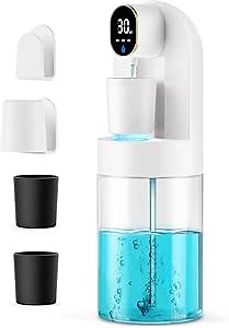 Automatic Mouthwash Dispenser for Bathroom, 21.12 oz Touchless Smart Mouth Wash Dispensers Bathroom Accessories Set with 4 Magnetic Cups, 4 Modes Wall Mounted Mouth Wash Dispenser for Home & Kids