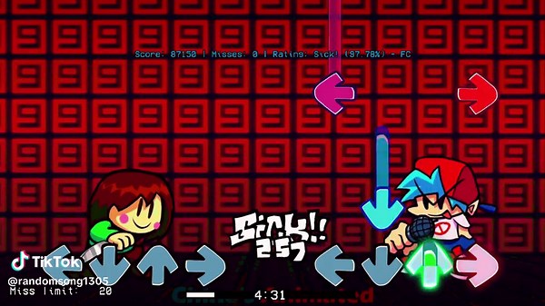 Megalomano Fight: Chara vs BF Animated