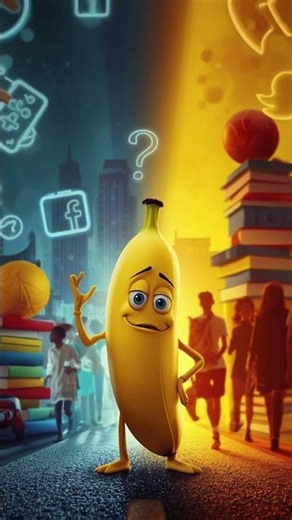 Using Technology Wisely | Banana Character Animation for Kids 📱🍌 #banana #funny #animation #memes