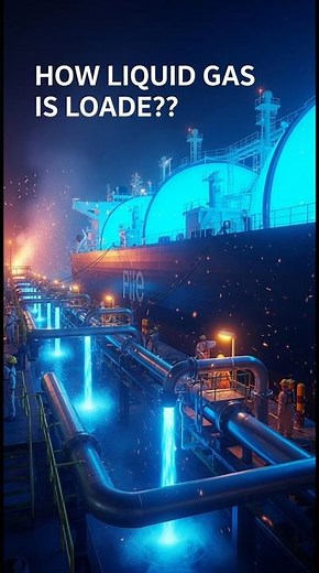 How is liquefied gas loaded into cargo ships? | LNG/LPG Loading Process Explained 🚢 #viral #shorts