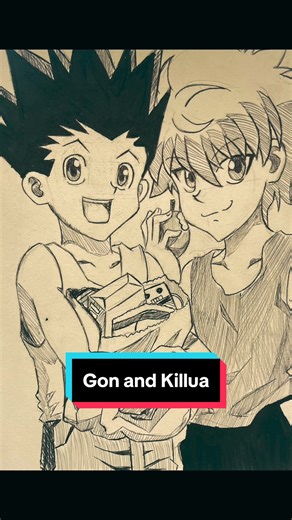 Drawing Gon and Killua from Hunter x Hunter