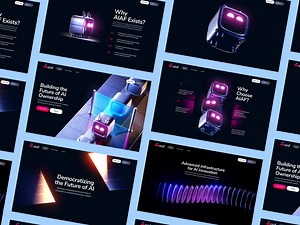 E-commerce Landing page web design 3D animation