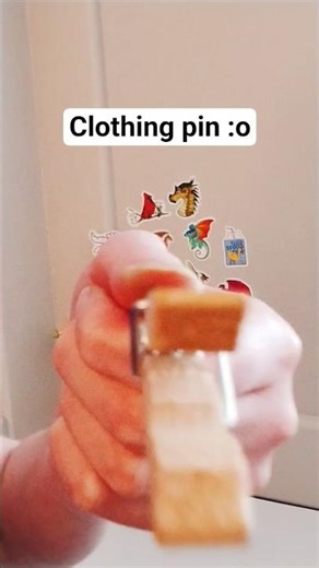 Clothing pin dragon :] #silly