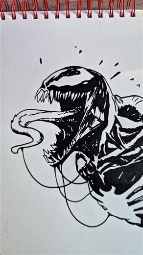 easy venom drawing in 15 seconds #shorts #venom