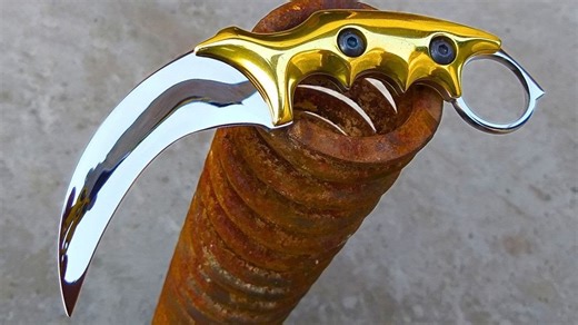 The Ultimate DIY Craftsmanship – Turning a Leaf Spring into a Razor-Sharp KARAMBIT Knife!