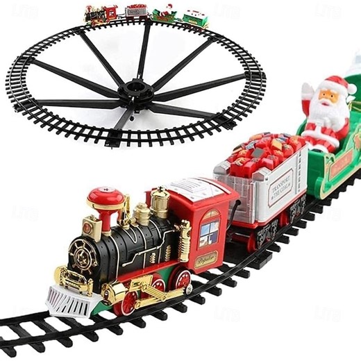 Hanging Christmas Train Set, Christmas Train Toy with Light Sound for Kids, Train Toy Set Around & Under The Christmas Tree, Best Indoor Christmas Decoration for Family Yard Garden 2025