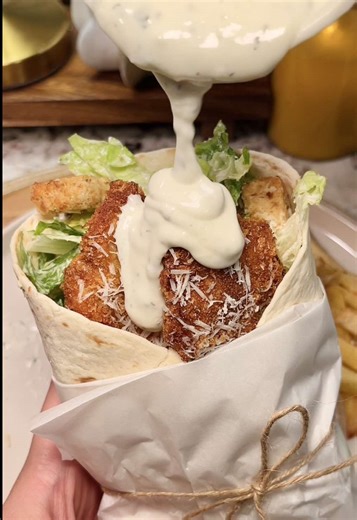 Crispy Chicken Caesar Salad Wrap Recipe