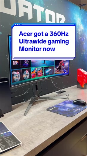Acer released a new 360HZ UltraWide Gaming Monitor at #CES2026 Collaboration @Acer Official #Acer #gaming #gamingmonitor #ultrawidemasterrace