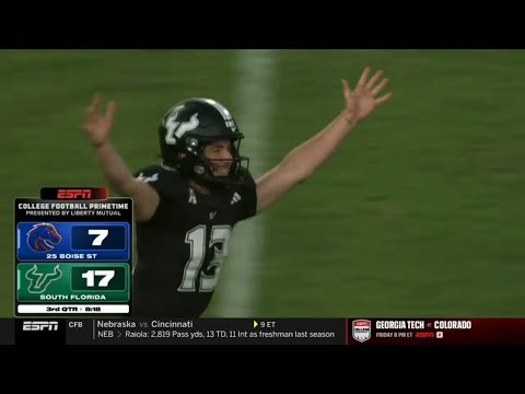 USF sneaks in backup QB on FAKE PUNT TD vs Boise State