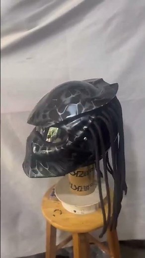 Motorcycle Full Helmet Carbon Fiber Predator Helmet Off road Racing Retro Motorcycle