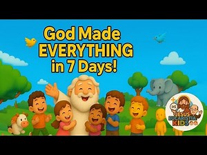 In Seven Days God Made the World" – Fun & Easy Creation Song for Kids 🎶