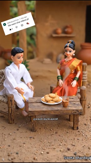 chai ☕ recepie mini doll making tea mini doll making food village kitchen #ytshorts #doll#miniature