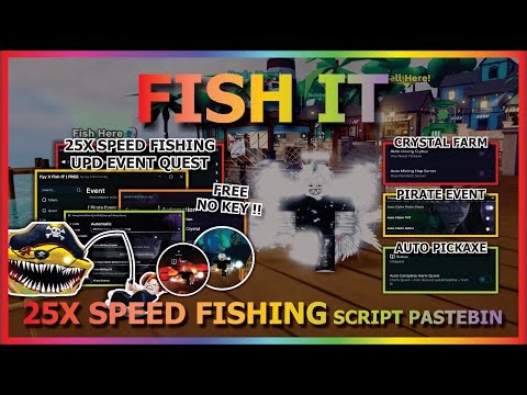 FISH IT Script Pastebin 2026 AUTO FARM CRYSTAL, 25X SPEED FISHING, INSTANT, PREFECT (NO KEY) 🏴‍☠️🐟