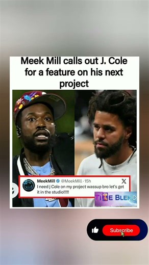 🎶👌Meek Mill wants J. Cole on his next project Let's get it in the studio🎤🔥#MeekMill #JCole #shorts
