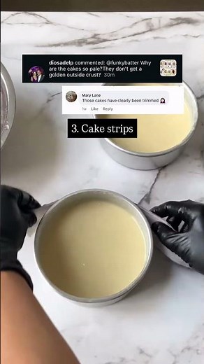 Want perfectly baked layers with no domes and no crusts? Here’s exactly how I do it 👇 1