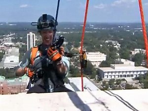 Gardner goes 'Over the Edge' for Special Olympics
