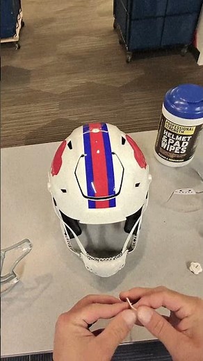 Behind The Scenes, Josh Allen's Helmet Changed To Throwback Stickers By Equipment Staff #shorts #nfl