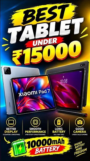 Top 5 Best Tablets Under ₹15,000 in 2026 | Best Tablet Under 15000 for Students & Multitasking