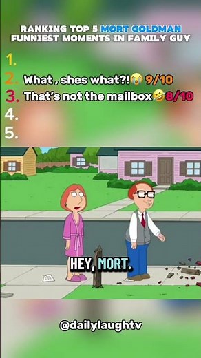 Ranking Top 5 Mort Goldman Funniest Moments in Family Guy #familyguy #mortgoldman #funny