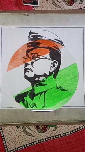 Netaji Bose drawing #art 🙏😊🇮🇳❤️