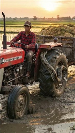 Giant Tractor Under Python Attack!