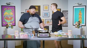 4.1K views · 94 reactions | Josh Scherer (@MythicalChef) did not hold back on this episode of Heinz 'Art of the Burger.’ Watch as he and Alvin make their most artful Maximalist burger, and don’t forget to submit your #HeinzArtBurger to the contest here: https://artoftheburger.heinz.com/ | Heinz | Facebook