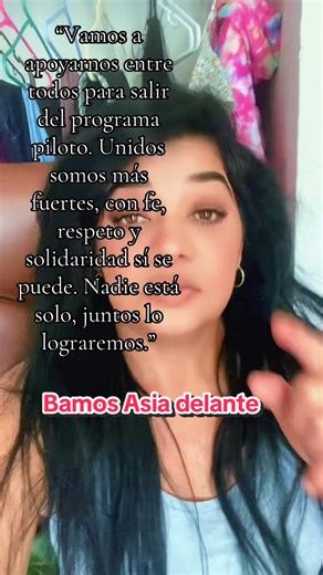 “Vamos a apoyarnos entre todos para salir del programa piloto. Unidos somos más fuertes, con fe, respeto y solidaridad sí se puede. Nadie está solo, juntos lo lograremos.”#ProgramaPiloto #SalirDelProgramaPiloto #UnidosPorElProgramaPiloto #ApoyoProgramaPiloto #SíSePuede